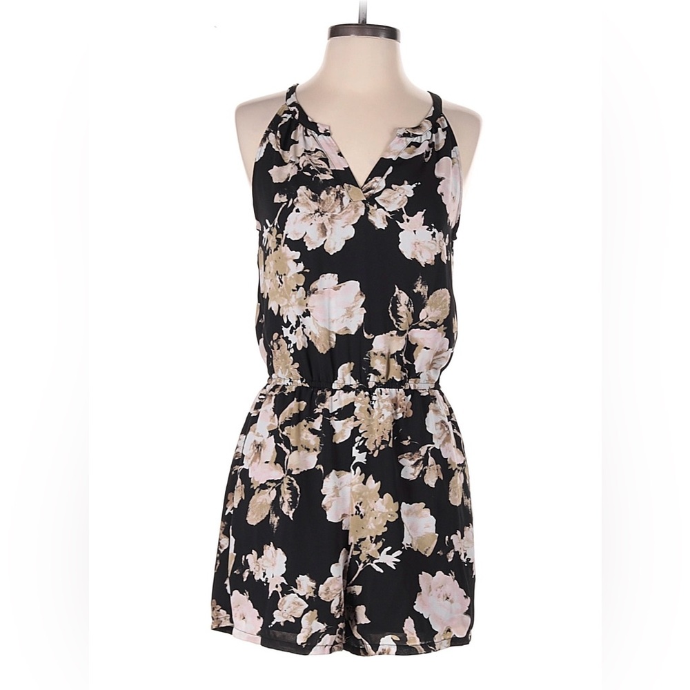 SKIES ARE BLUE | Floral Halter Romper Size Small Petite - Picture 2 of 6